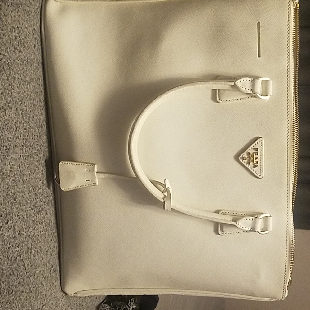 Original Prada white Luxe women's purse